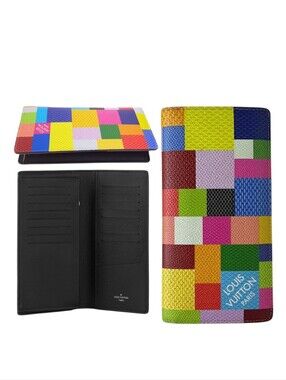 BNIB! Rare Louis Vuitton Limited Edition Multicolor Damier Graphite 3D Brazza LV